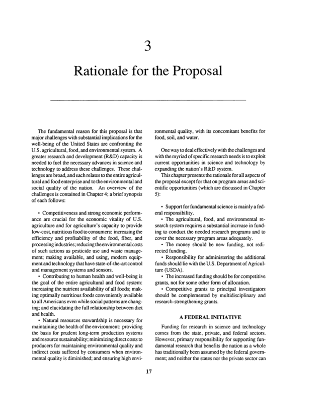rationale in research proposal sample