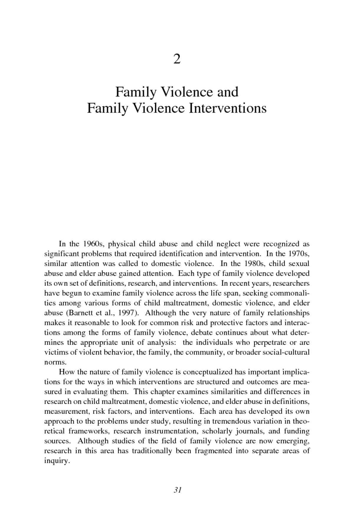 family violence thesis